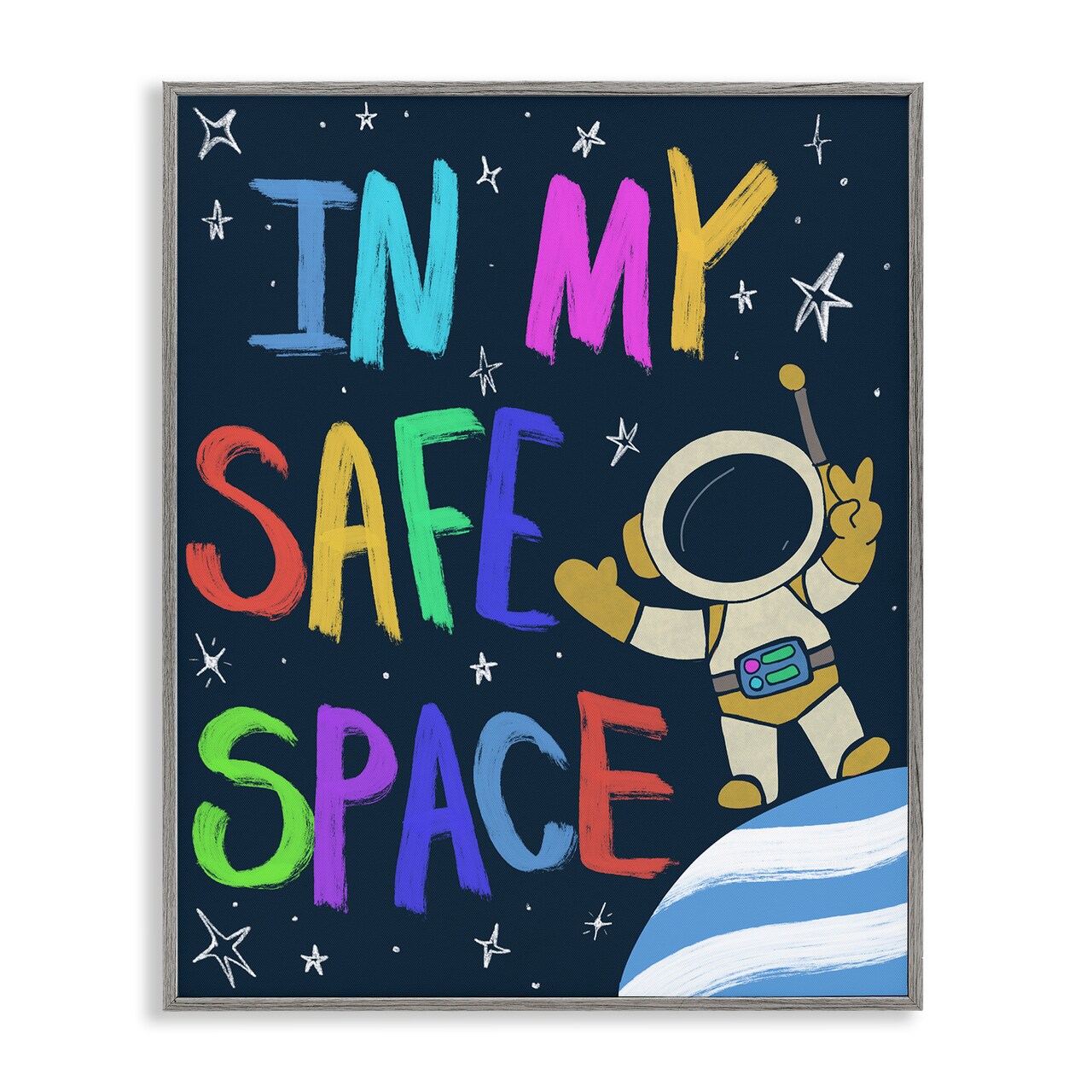 Stupell Industries Comforting In My Safe Space Framed Giclee Design by Chen Alyesh